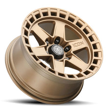 Cargar imagen en el visor de la galería, ICON Raider 17x8.5 6x135 6mm Offset 5in BS Rueda de latón satinado