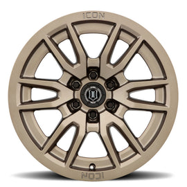 ICON Vector 6 17x8.5 6x5.5 0mm Offset 4.75in BS Rueda de bronce con diámetro de 106.1mm