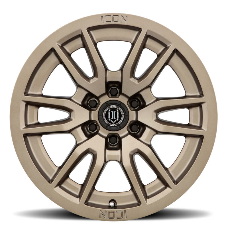 ICON Vector 6 17x8.5 6x5.5 25mm Offset 5.75in BS 95.1mm Rueda de bronce de diámetro
