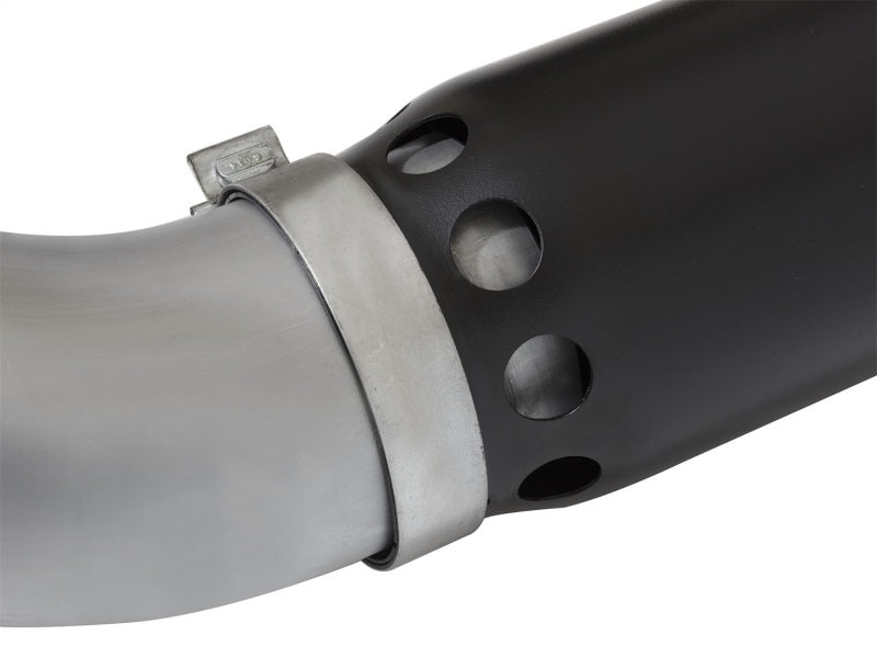 aFe Atlas Escape 5 pulgadas DPF-Back Al Steel 2016 Nissan Titan XD V8-5.0L Punta negra