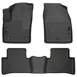 Husky Liners 2018 Toyota CH-R Weatherbeater Revestimientos negros para el piso del asiento delantero y del segundo asiento