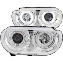 Cargar imagen en el visor de la galería, ANZO 2008-2014 Dodge Challenger Projector Headlights w/ Halo Chrome (CCFL)