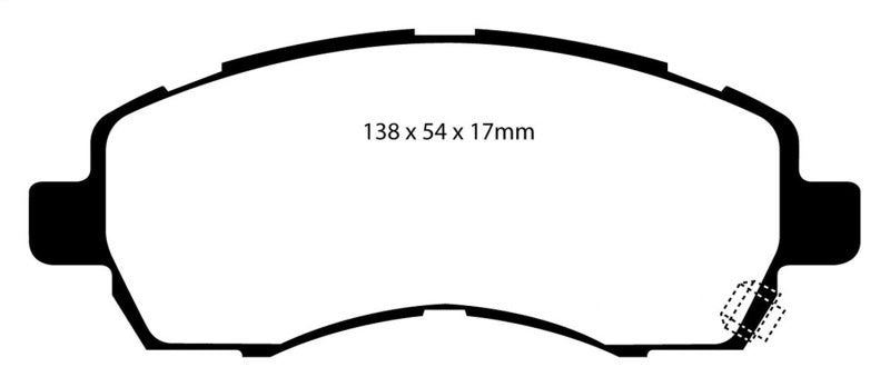 EBC 97-98 Subaru Impreza 1.8 Pastillas de freno delanteras Redstuff