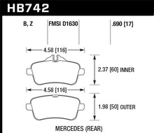 Cargar imagen en el visor de la galería, Hawk 12-15 Mercedes-Benz ML350/550 HPS 5.0 Pastillas de freno traseras