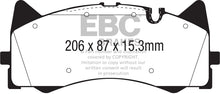 Cargar imagen en el visor de la galería, EBC 2015+ Mercedes-Benz C63 AMG (W205) 4.0L Twin Turbo Pastillas de freno delanteras Yellowstuff