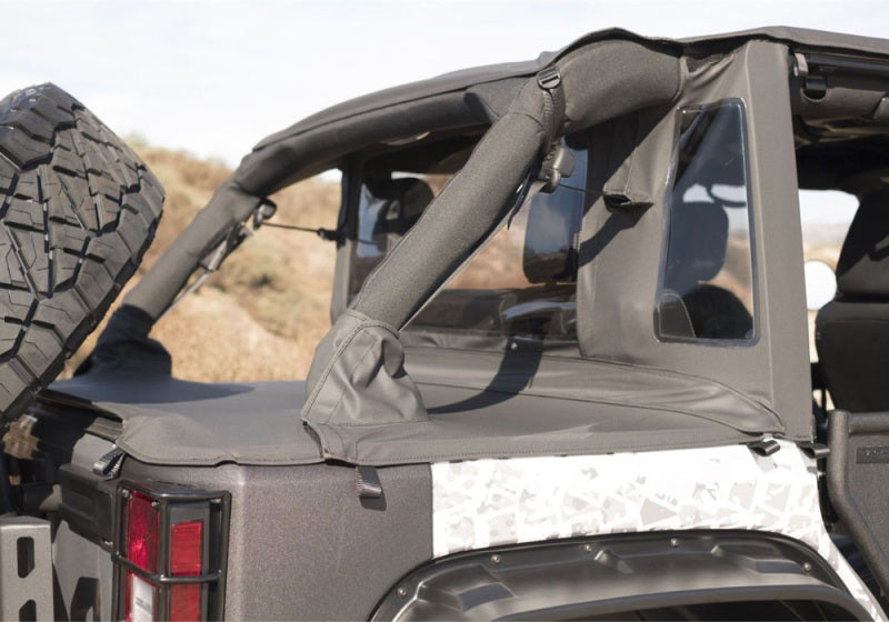 Rampage 2007-2018 Jeep Wrangler(JK) Unlimited 4 puertas Trailview Tonneau Top - Diamante negro