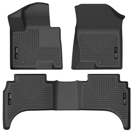 Husky Liners 2022 Hyundai Santa Cruz WeatherBeater Revestimientos para el piso del asiento delantero y segundo - Negro