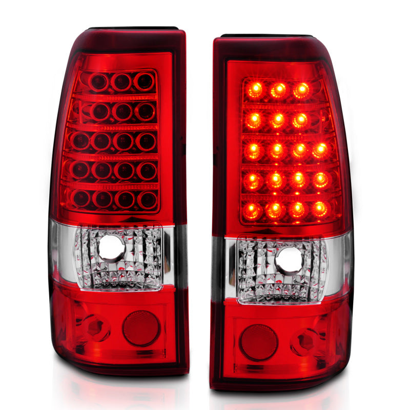 ANZO 2003-2006 Chevrolet Silverado 1500 luces traseras LED rojo/transparente