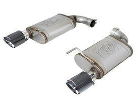 aFe MACH Force Xp SS Axle Back Exhaust System w/ Carbon Fiber Tips 15-17 Ford Mustang GT V8-5.0L