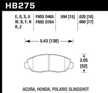 Cargar imagen en el visor de la galería, Hawk Honda 98-02 Accord / 06-11 Civic / Polaris Slingshot HT-10 Race Pastillas de freno delanteras (dos pastillas/caja)