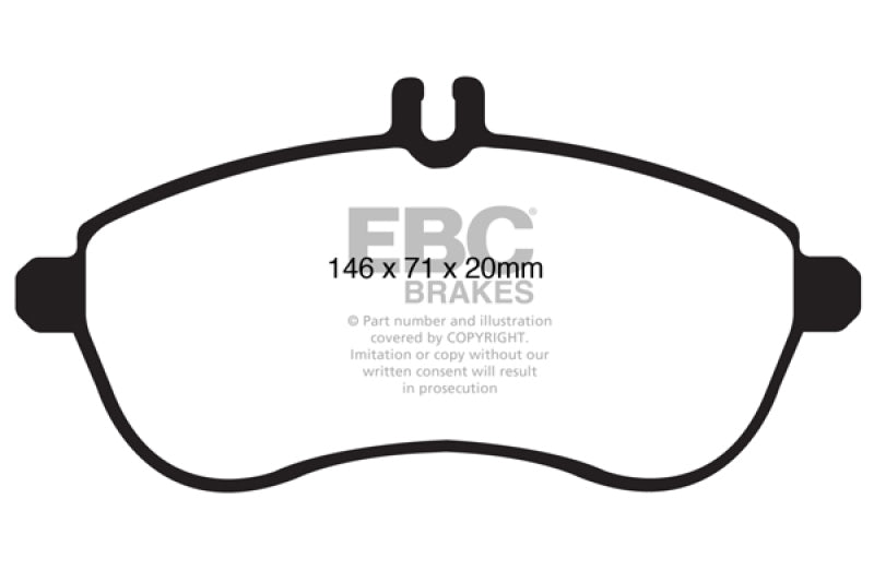 EBC 12-14 Mercedes-Benz C250 (W204) 1.8 Turbo Pastillas de freno delanteras Greenstuff