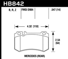 Cargar imagen en el visor de la galería, Hawk 05-10 Mercedes SLK Class HPS 5.0 Rear Brake Pads