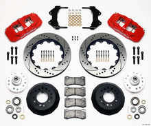 Cargar imagen en el visor de la galería, Wilwood AERO6 Front Hub Kit 14.00 Drilled-Red WWE ProSpindle