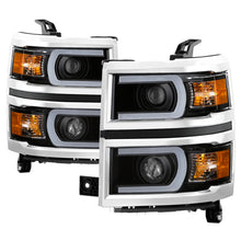 Cargar imagen en el visor de la galería, Xtune Chevy Silverado 1500 14-15 Projector Headlights Light Bar Drl Black PRO-JH-CS14-LBDRL-BK
