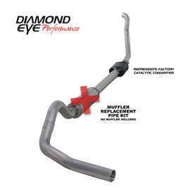 KIT Diamond Eye TUBO DE RPLCMENT MFLR DE 4 pulg. TB SGL ALUM 94-97 5 7 3L F250/F350 PWRSTROKE NFS W CARB STDS