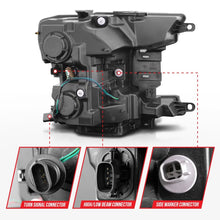 Cargar imagen en el visor de la galería, ANZO 2018-2020 Ford F-150 Faro proyector con carcasa negra estilo tablón