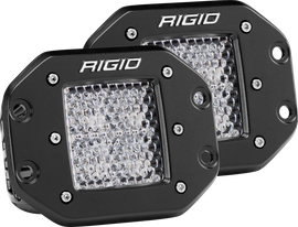 Rigid Industries Dually - Montaje empotrado - 60 grados. Lente - Juego de 2