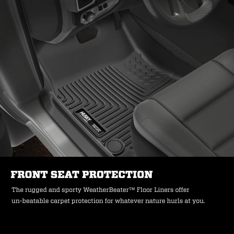 Husky Liners 08-21 Nissan Frontier Crew Cab Pickup WeatherBeater Revestimiento de piso para segundo asiento - Negro