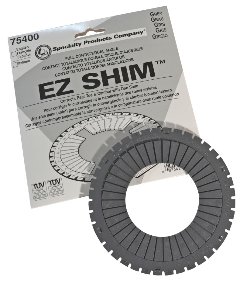 SPC Performance EZ Shim Doble ángulo Camber/Toe Shim (Gris)