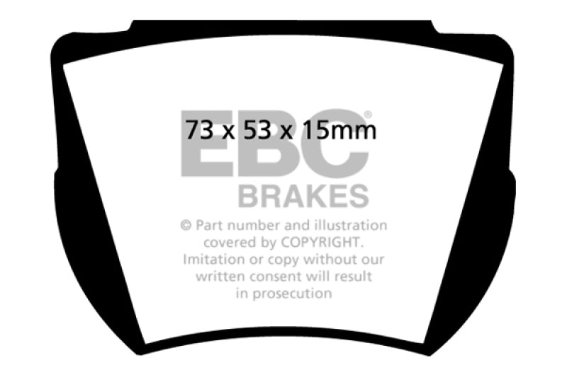 EBC 59-65 Aston Martin DB4 3.7 Convertible Pastillas de freno traseras Greenstuff