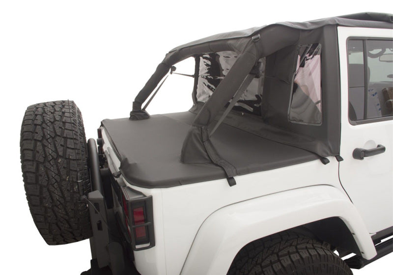 Rampage 2007-2018 Jeep Wrangler(JK) Unlimited 4 puertas Trailview Tonneau Top - Diamante negro