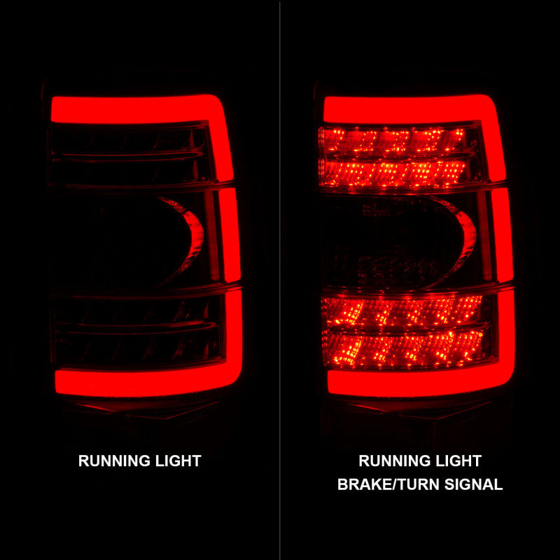 ANZO 2000-2006 Chevrolet Tahoe luces traseras LED con lente transparente carcasa negra