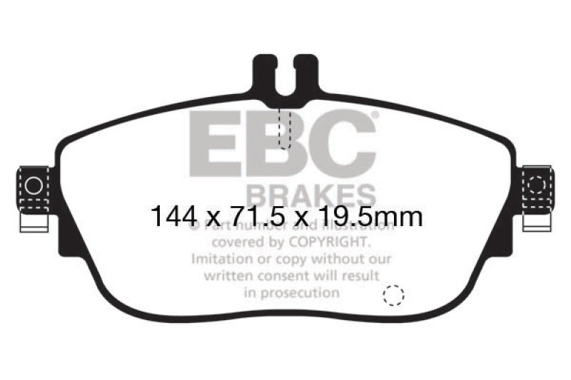 Pastillas de freno delanteras EBC 13+ Mercedes-Benz CLA250 2.0 Turbo Greenstuff