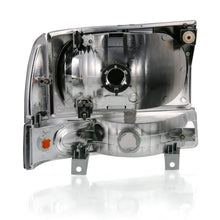 Cargar imagen en el visor de la galería, ANZO 2000-2004 Ford Excursion Crystal Faro con luz de esquina, color negro ámbar (sin bombilla)