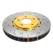 Cargar imagen en el visor de la galería, DBA 05-07+ Lotus Elise Rotor delantero/trasero perforado y ranurado Serie 5000 de 2 piezas ensamblado con sombrero dorado