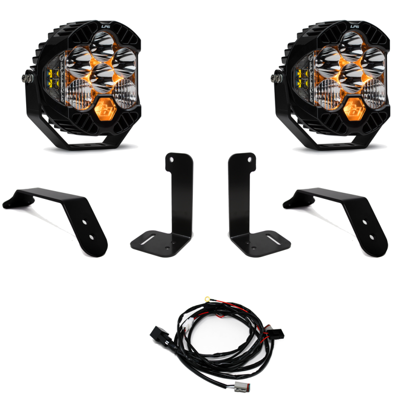 Baja Designs 2018+ Jeep JL/JT Dual LP6 Kit de luces auxiliares