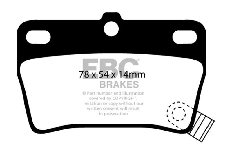 EBC 03-05 Toyota RAV 4 2.4 Pastillas de freno traseras Greenstuff
