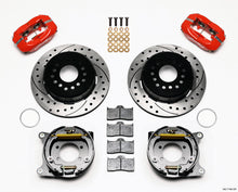 Cargar imagen en el visor de la galería, Wilwood Forged Dynalite P/S Park Brake Kit Drilled Red Ford 8.8 w/2.5in Offset-5 Lug