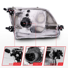 Cargar imagen en el visor de la galería, ANZO 1997-2003 Ford F-150 Faros delanteros de cristal cromados