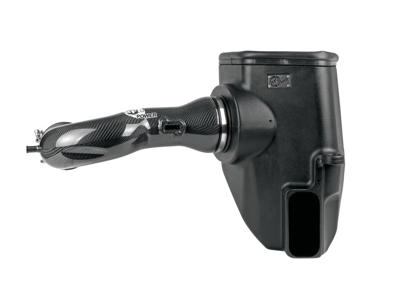 aFe 19-21 GM Trucks 5.3L/6.2L Track Series Sistema de admisión de aire frío de fibra de carbono con filtros Pro Dry S