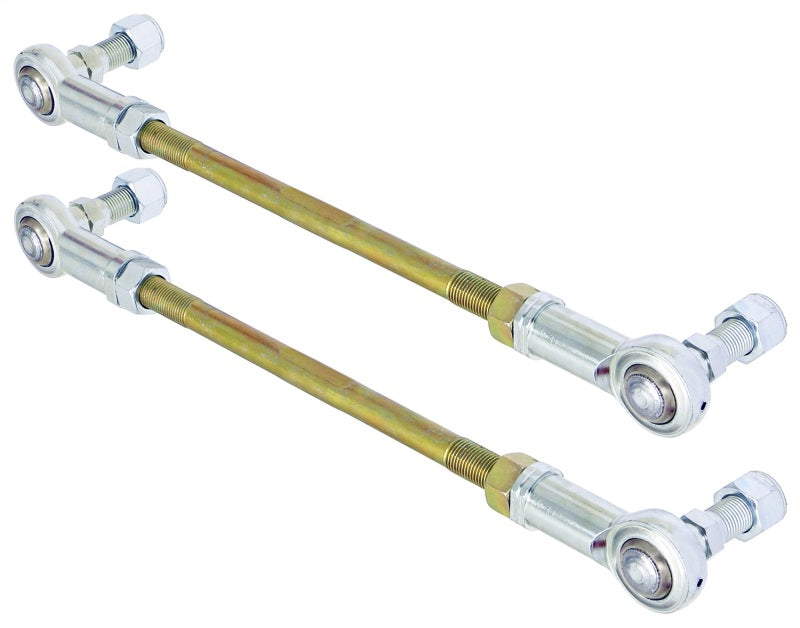 RockJock Adjustable Sway Bar End Link Kit 12 1/2in Long Rods w/ Heims and Jam Nuts pair