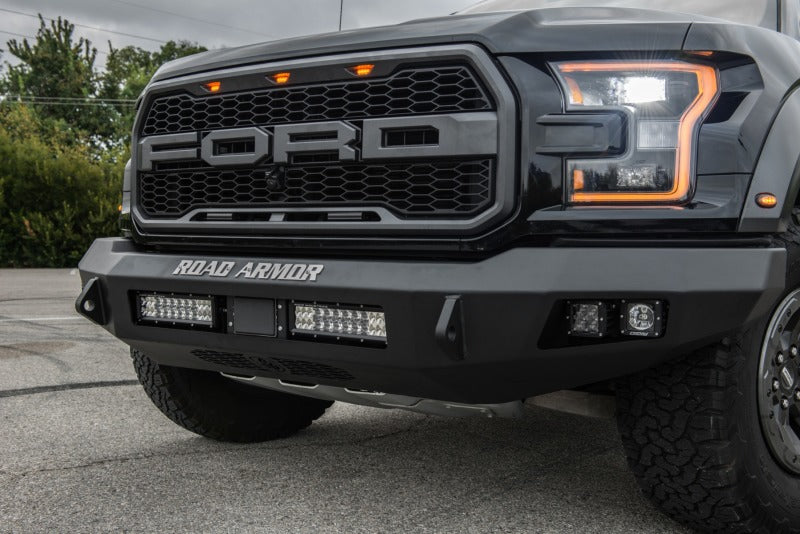 Road Armor 17-20 Ford Raptor Stealth Parachoques delantero sin cabrestante - Tex Blk