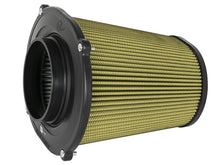 Cargar imagen en el visor de la galería, aFe Quantum Pro-Guard 7 Air Filter Inverted Top - 5in Flange x 8in Height - Oiled PG7