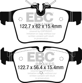 Pastillas de freno traseras EBC 15+ Mercedes-Benz C300 (W205) 2.0 Turbo 4-matic Redstuff