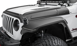 Bushwacker 18-26 Jeep Wrangler 2/4dr / 20-26 Jeep Gladiator Trail Armor Hood Armor (3pc) - Tex. Blk