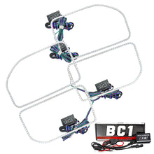 Cargar imagen en el visor de la galería, Oracle Ford F250/350 11-16 Halo Kit (Square Ring Design) - ColorSHIFT w/ BC1 Controller SEE WARRANTY