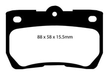 Cargar imagen en el visor de la galería, EBC 06-07 Lexus GS300 3.0 Yellowstuff Rear Brake Pads