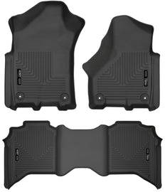 Husky Liners 19-21 Ram 2500/3500 Crew Cab Weatherbeater negro revestimiento de piso para asiento delantero y segundo