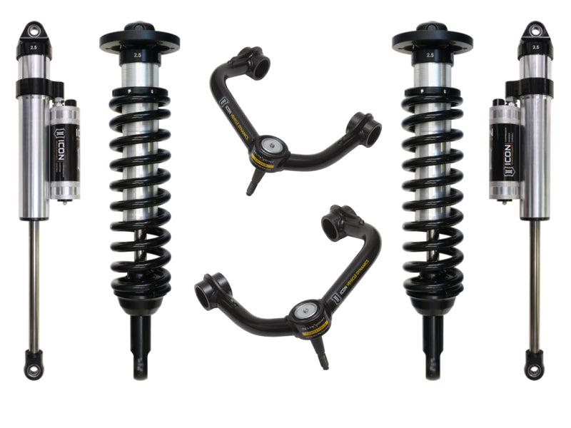 ICON 04-08 Ford F-150 2WD 0-2.63in Sistema de suspensión Etapa 4 con Uca tubular