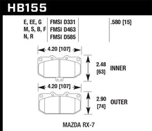 Cargar imagen en el visor de la galería, Pastillas de freno delanteras Hawk 90 Mazda RX-7 GXL/U / 86-91 y 93-95 RX-7 HT-10 Race