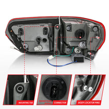 Cargar imagen en el visor de la galería, ANZO 2014-2016 Jeep Grand Cherokee luces traseras LED rojo/transparente