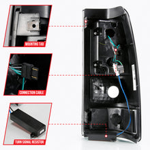 Cargar imagen en el visor de la galería, ANZO 2003-2006 Chevy Silverado 1500 luces traseras LED estilo tablón negro con lente ahumada