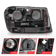 Cargar imagen en el visor de la galería, ANZO 2006-2009 Chevrolet Trailblazer Proyector Faros delanteros con diseño estilo tablón cromado con ámbar