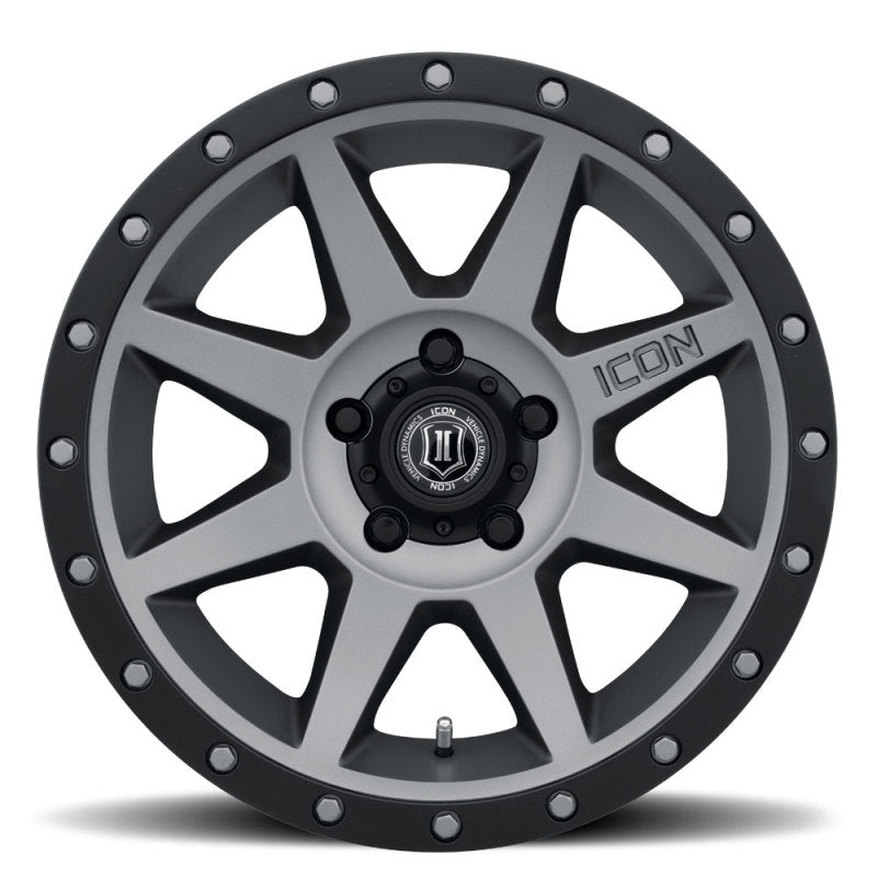 ICON Rebound 17x8.5 5x4.5 0mm Offset 4.75in BS Rueda de titanio de 71.5mm de diámetro