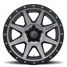 Cargar imagen en el visor de la galería, ICON Rebound 17x8.5 5x4.5 0mm Offset 4.75in BS Rueda de titanio de 71.5mm de diámetro