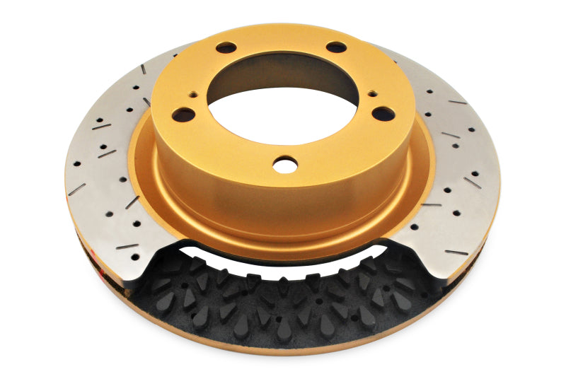 DBA 13-14 Ford Mustang GT500 w/ Brembo Front Drilled/Slotted 5000 Series 2 Piece Rotor w/ Black Hat